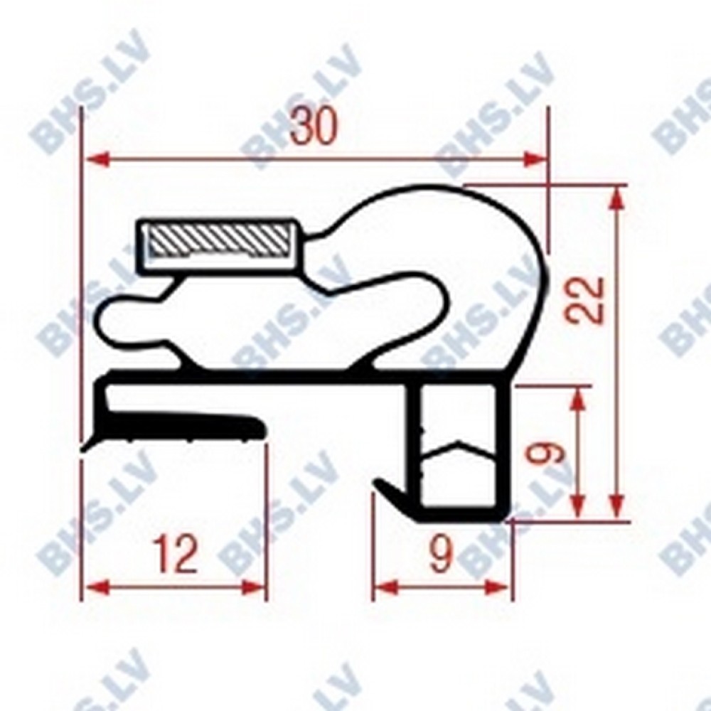 MIDDLE EDGED GASKET L2018 1540x729 mm