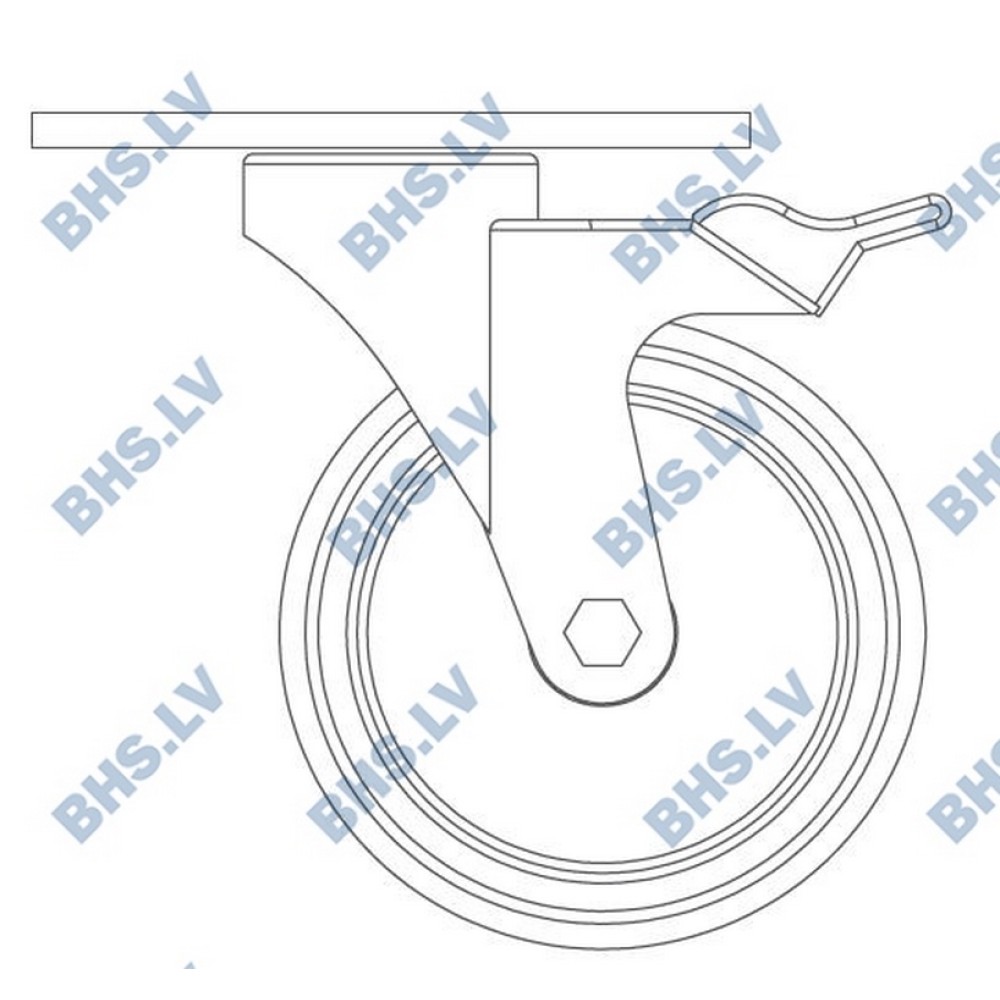 Set of galvanized wheels RC 125 mm