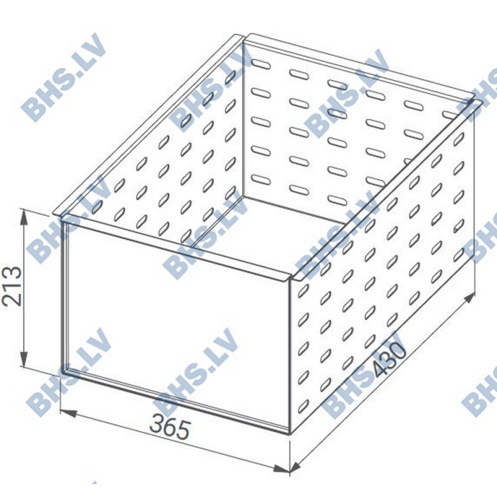 Perforated insert for beer boxes drawers