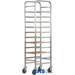 Reinforced trolley for 10 trays with side panels