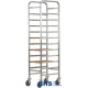 Reinforced trolley for 10 trays with side panels