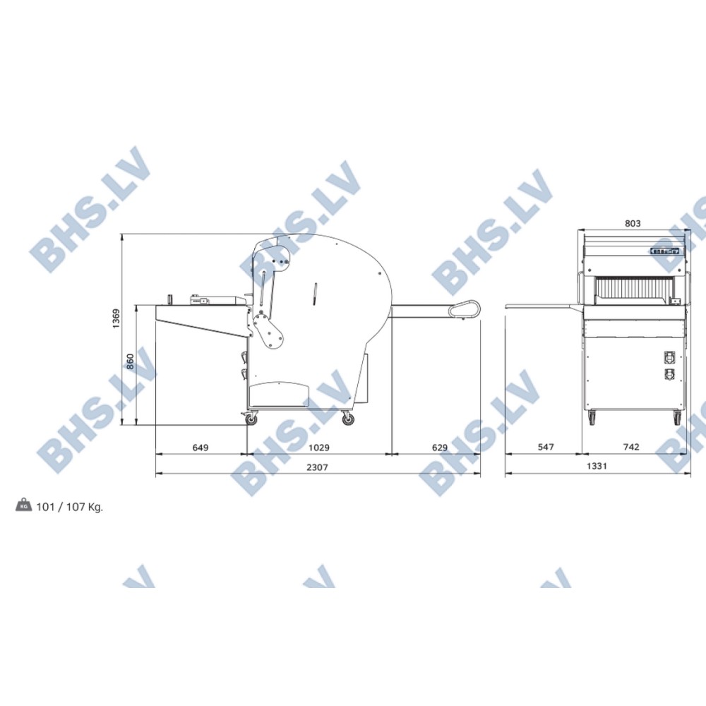 Industrial bread slicer MG-MR52