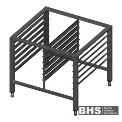 Stand for convection oven with guide rails for 12 GN1/1 trays