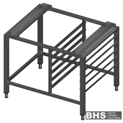 Universal stand for convection oven with guide rails for 6 GN1/1 trays