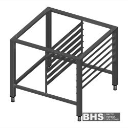 Stand for convection oven with guide rails for 6 GN1/1 trays