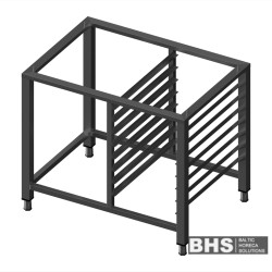 Universal stand for convection oven with guide rails for 8 GN1/1 trays