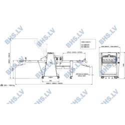 Automatic dough sheeter R65A-T/14