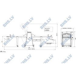 Semi-automatic dough sheeter R65S/12