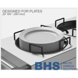 Heated dispenser trolley for plates