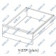 Quadruple drawer block with closed back for GN 1/1 container