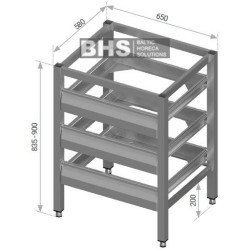 Frame with drawers for dishwasher baskets