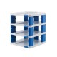 Food storage tower with containers 3xGN1/2  with lids