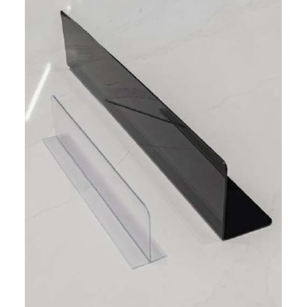 L-kujuline polümetüülmetakrülaadist (pleksiklaasist) vahesein 6565 – 280 × 65 × 65 mm, must (A00021182)