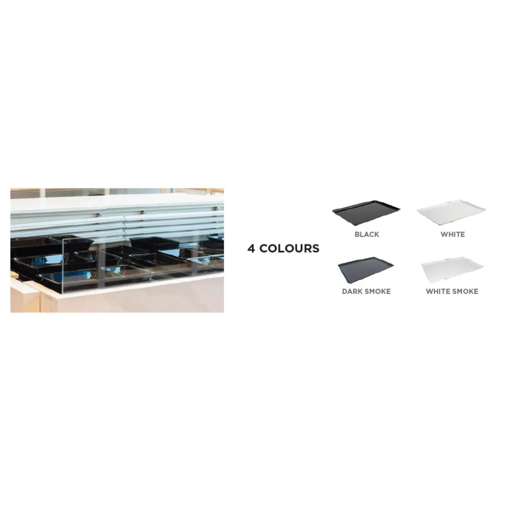 Polümetüülmetakrülaadist GN 1/1 80 mm Plexi nõu Must (A00016756)