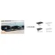 Polümetüülmetakrülaadist GN 1/1 80 mm Plexi nõu Must (A00016756)
