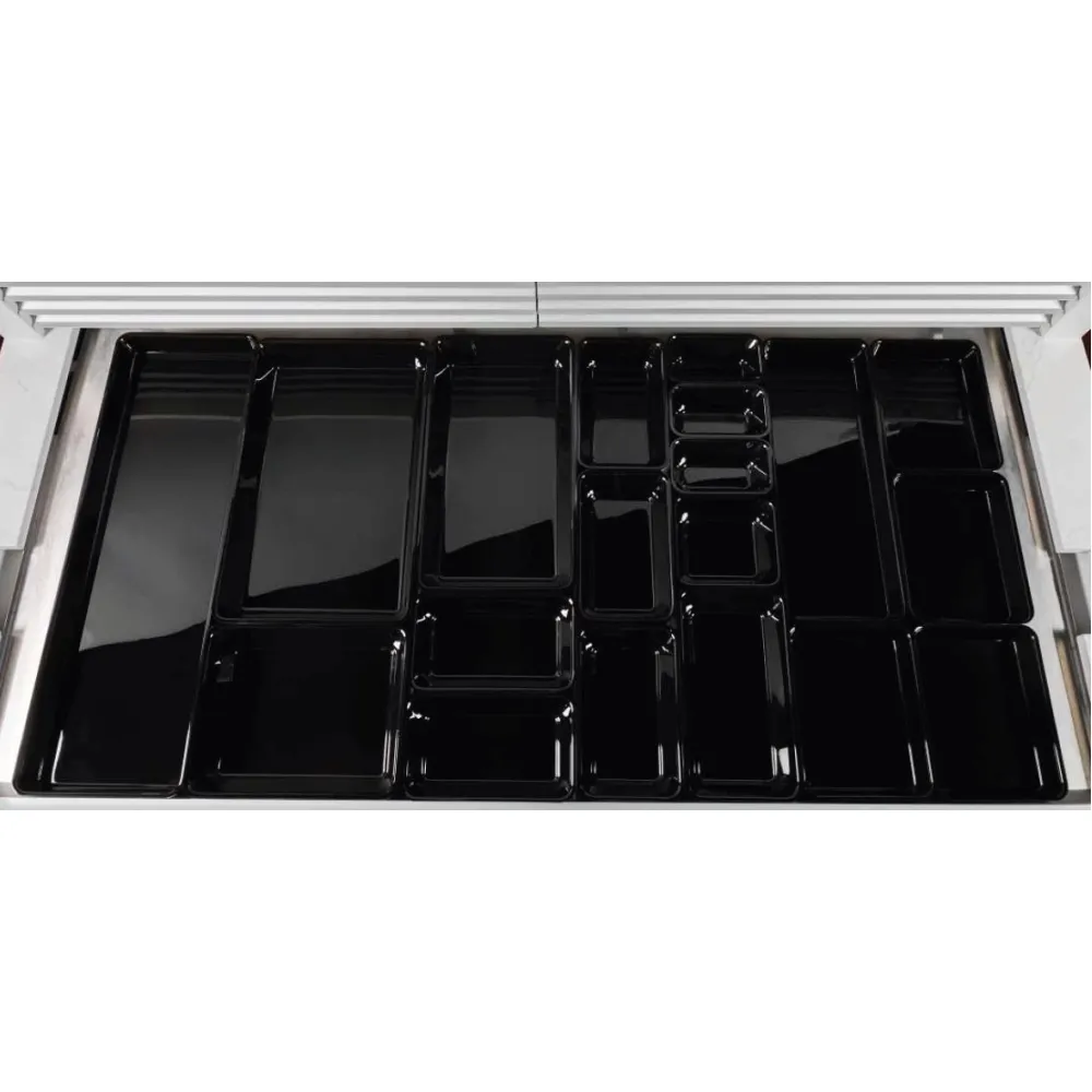 Polümetüülmetakrülaadist GN 1/1 80 mm Plexi nõu Must (A00016756)