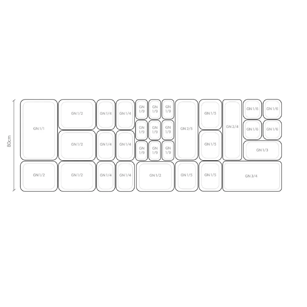 Polümetüülmetakrülaadist GN 1/1 80 mm Plexi nõu Must (A00016756)