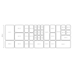 Plexi tray GN 1/4 20 container Black