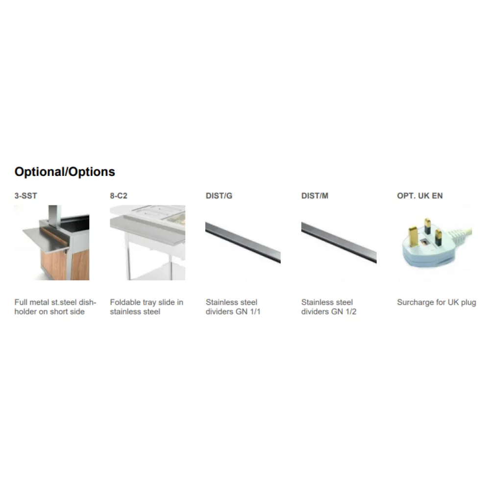 Illuminated Bain Marie Trolley with Dual GN1/1 Capacity