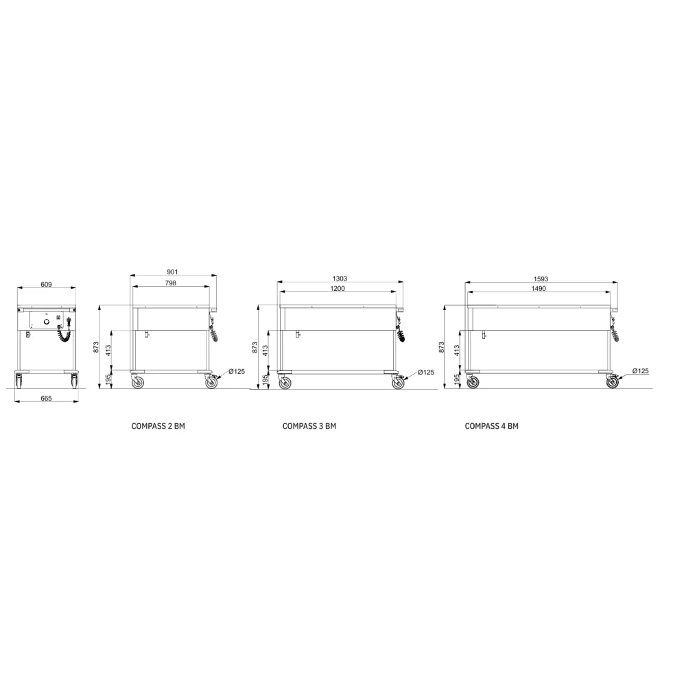 Premium Stainless Steel Bain Marie Trolley