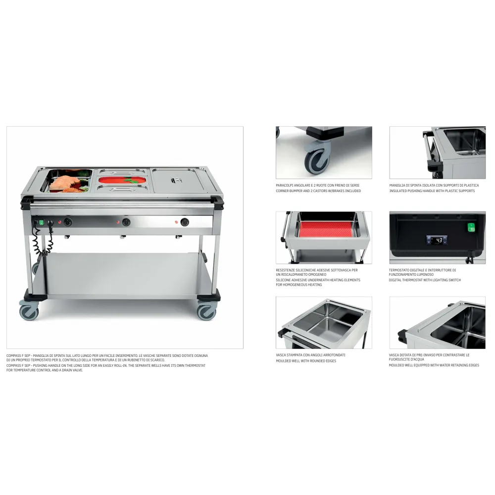 Marmitas 2 GN1/1 COMPASS 2 F