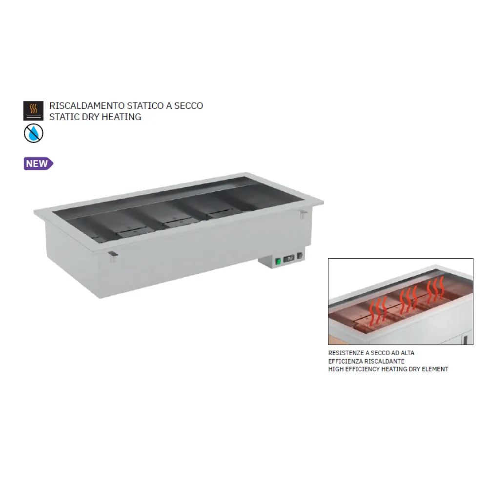 Kārstais marmīts ar sauso sildīšanu 5 GN