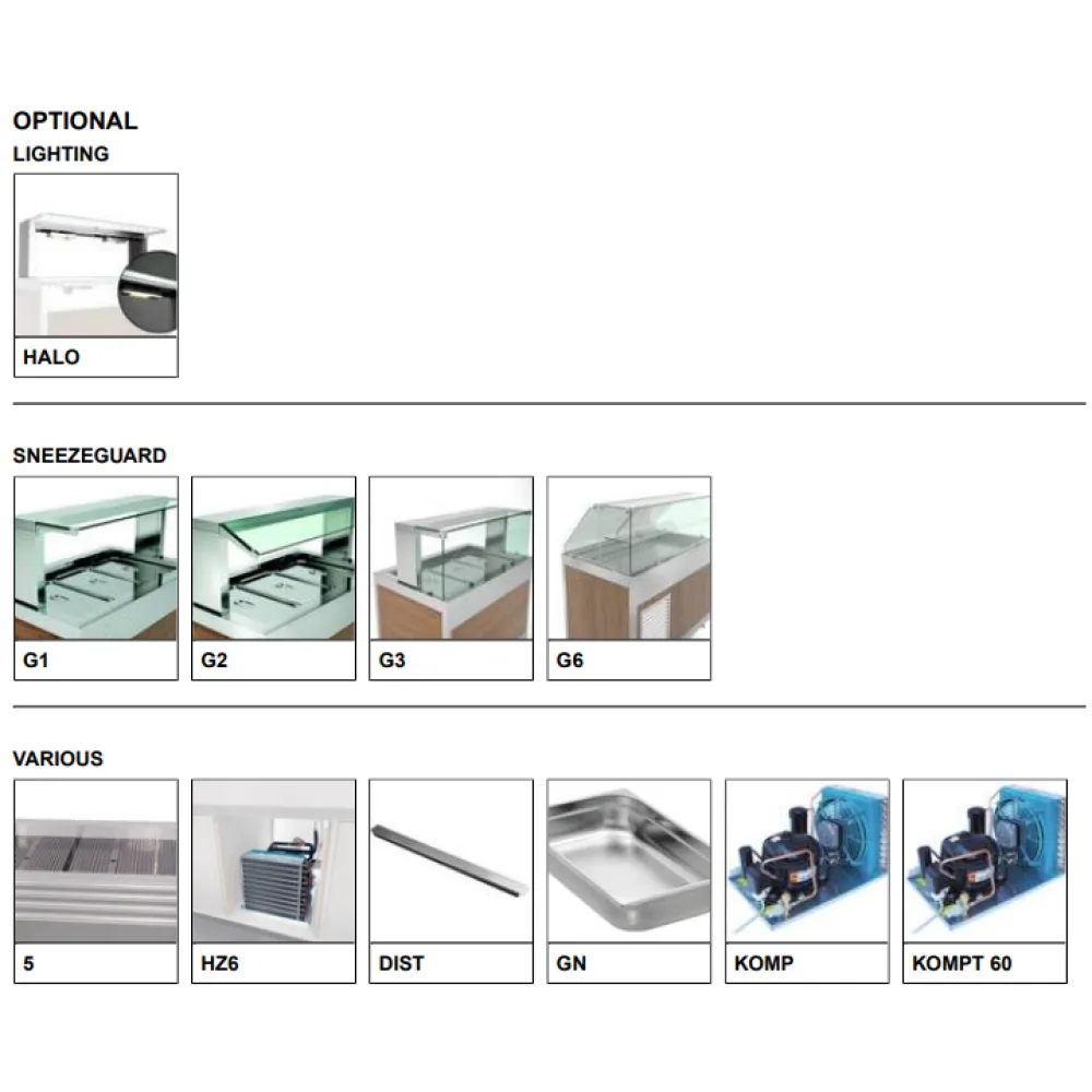 Profesionālais aukstais marmīts ar ventilatoru DROP-IN-3RV