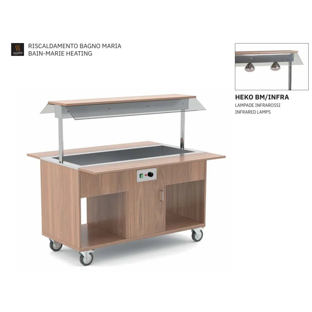 Buffet Chauffant HEKO 6 GN avec Écran de Protection