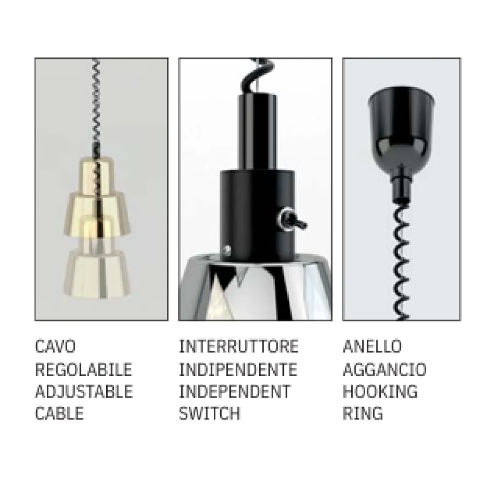 Lampe Chauffante Infrarouge Suspendue Helios Air P1