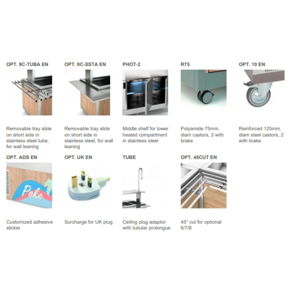 OMNIA 3PC/SC Büfee Karastatud Klaasiga Tööpind