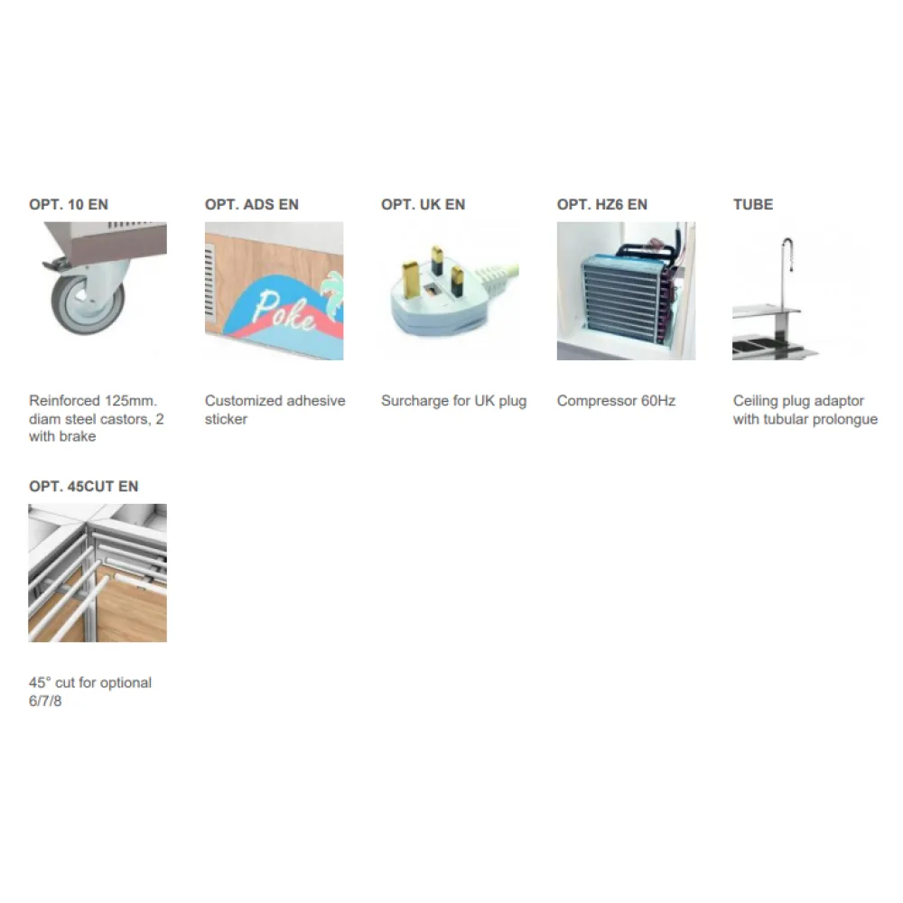 Omnia 5PR Refrigerated Buffet with Hanex® Worktop