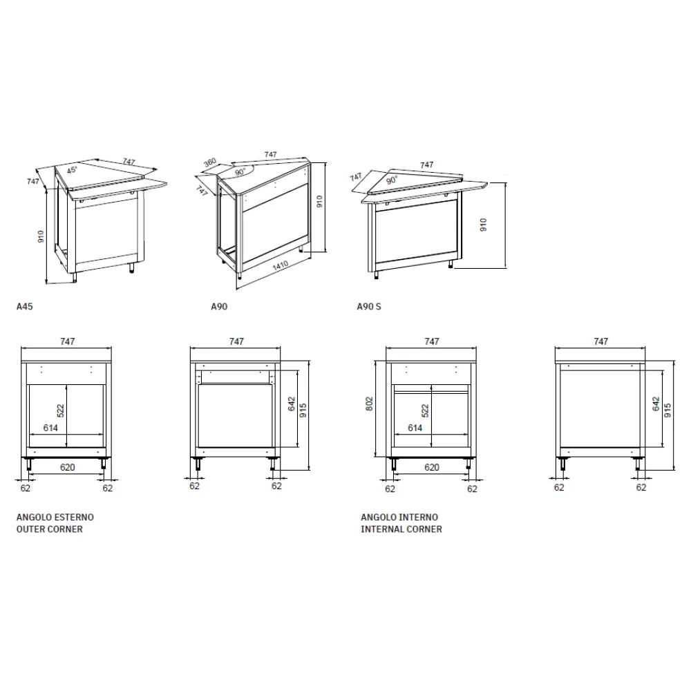Stūra modulis OMNIA A90 - Pielāgojams risinājums