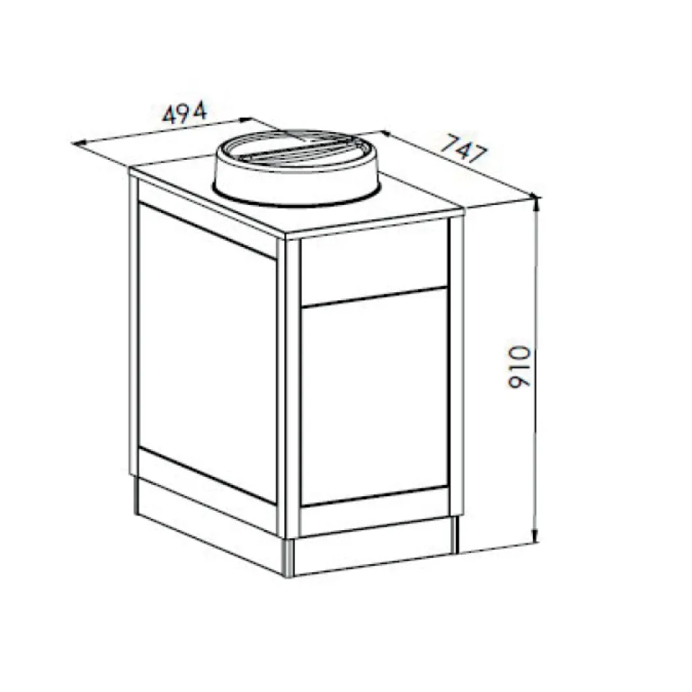 Šķīvju dozators OMNIA PLC N18 - Stilīgs un funkcionāls risinājums