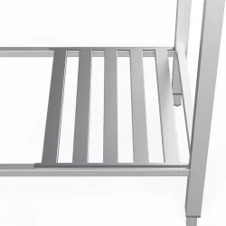 Roostevabast terasest töölaud valamuga 800