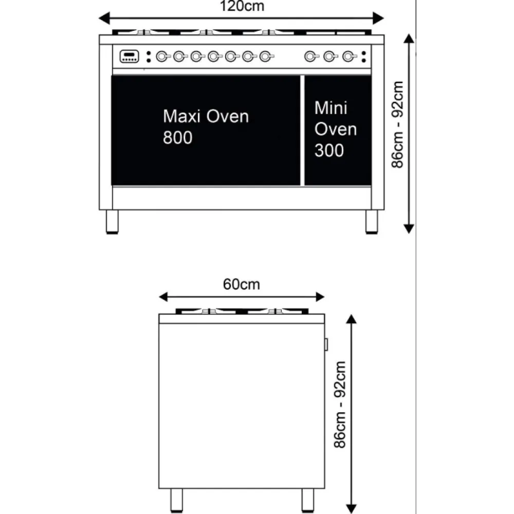 Nostalgie P12FINE3 plīts ar cepeškrāsni