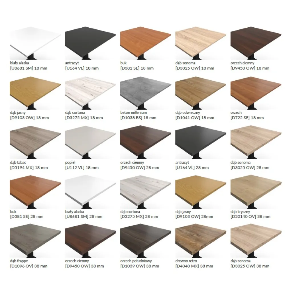 Melamiinist lauaplaat 28 mm, 600×600 mm (MELAMINE28-60x60)