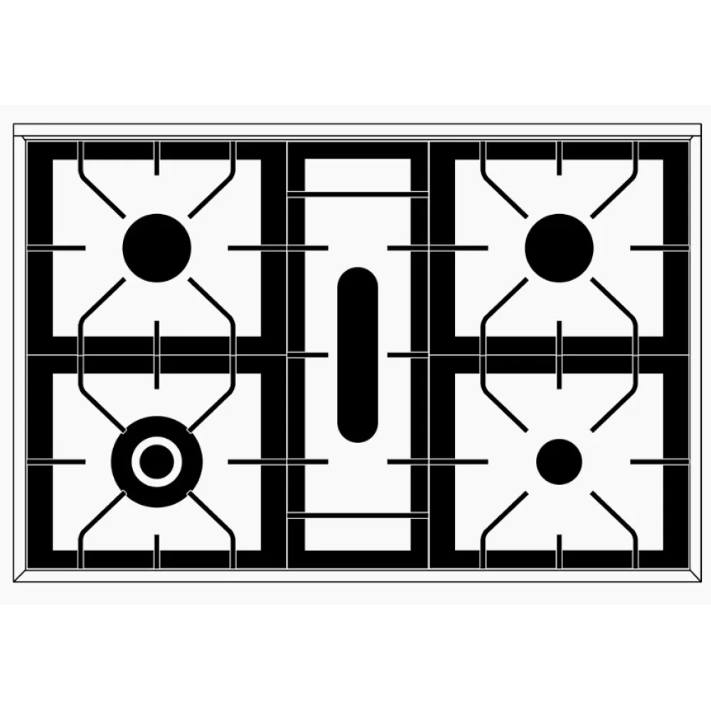 Pliit ahjuga Nostalgie P09PNE3, 4 põletit + 1 pikendatud põletit