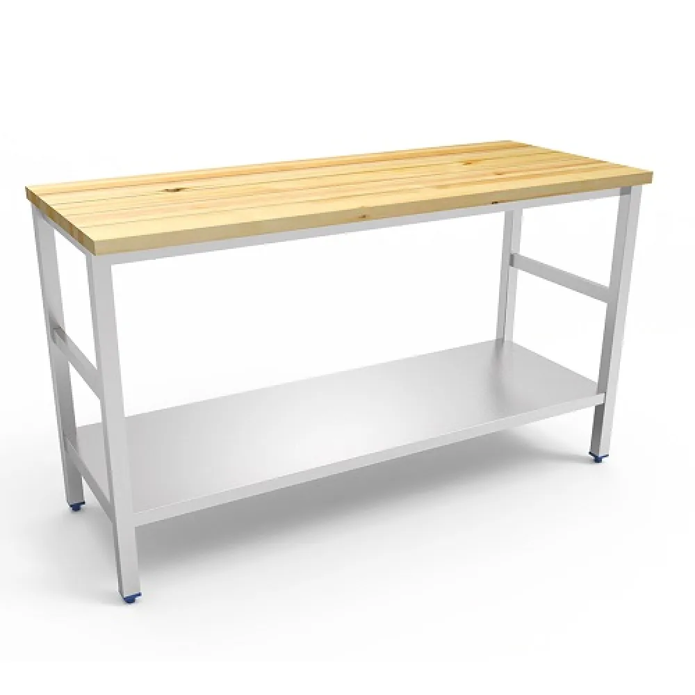 Worktable with wooden top 2200x1000 mm