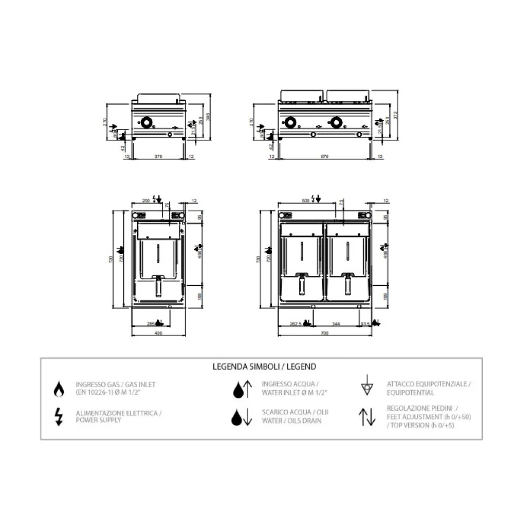 Elektrinis skrudintuvas Domina Pro 700 12 L