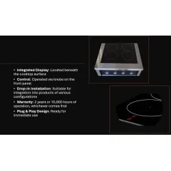 500 SEMI PRO indukcinė viryklė INDCT2-SEMI-R  (su generatoriaus dėže)