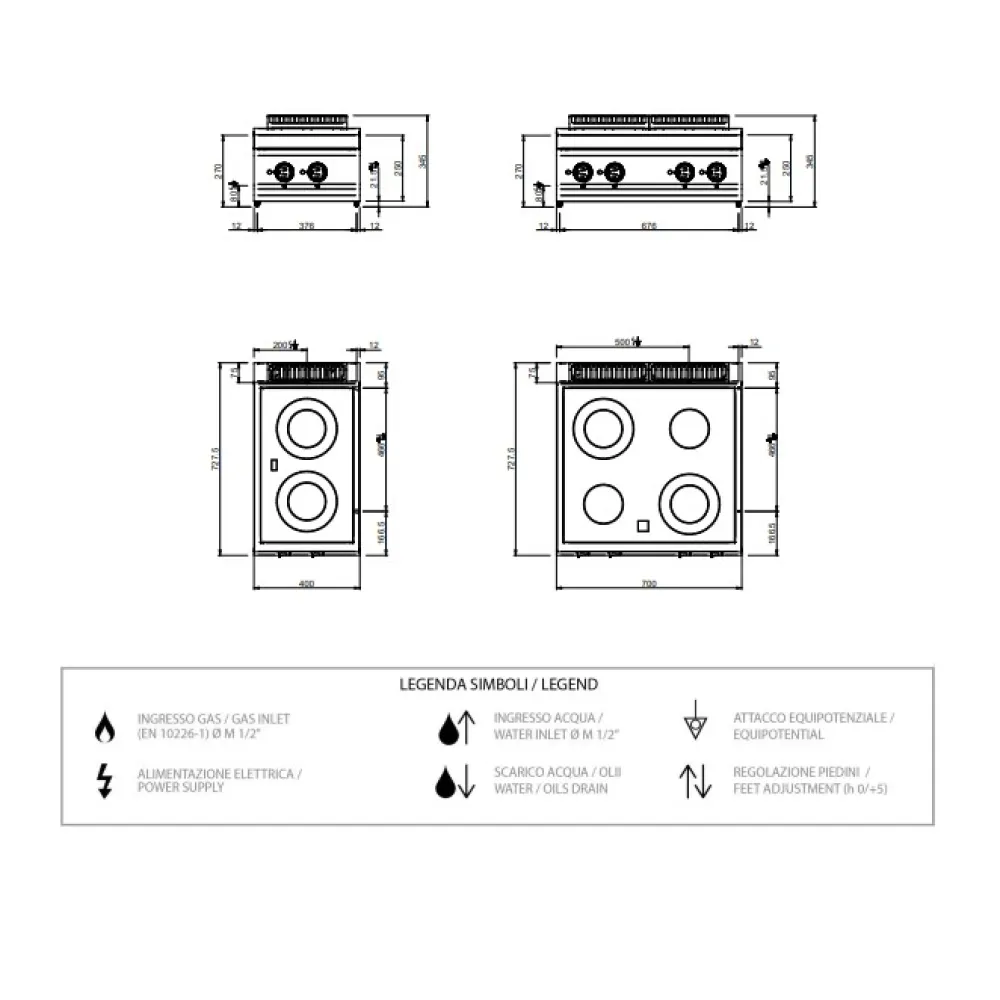 4 zonų keraminė kaitlentė 8.6 kW