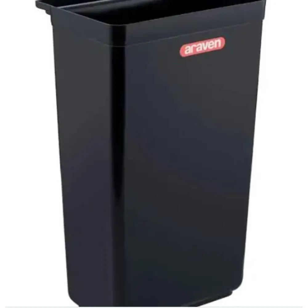Large Black Rubbish Bin - 28.5L