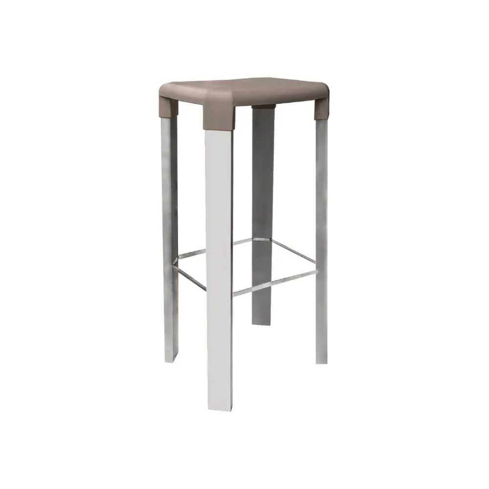 Oslo High Bar Stool - Sleek Aluminum Design