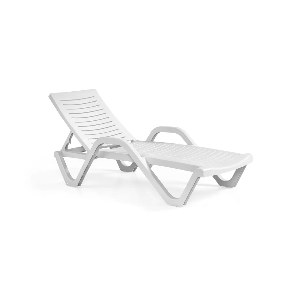 Balta medinė gulima kėdė