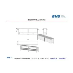 Nerūsējošā tērauda galds  ar bīdāmām durvīm