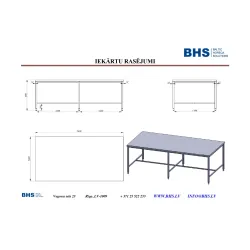 N/t darba galds-sala 2600mm
