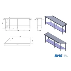 N/t darba galds ar plauktu  