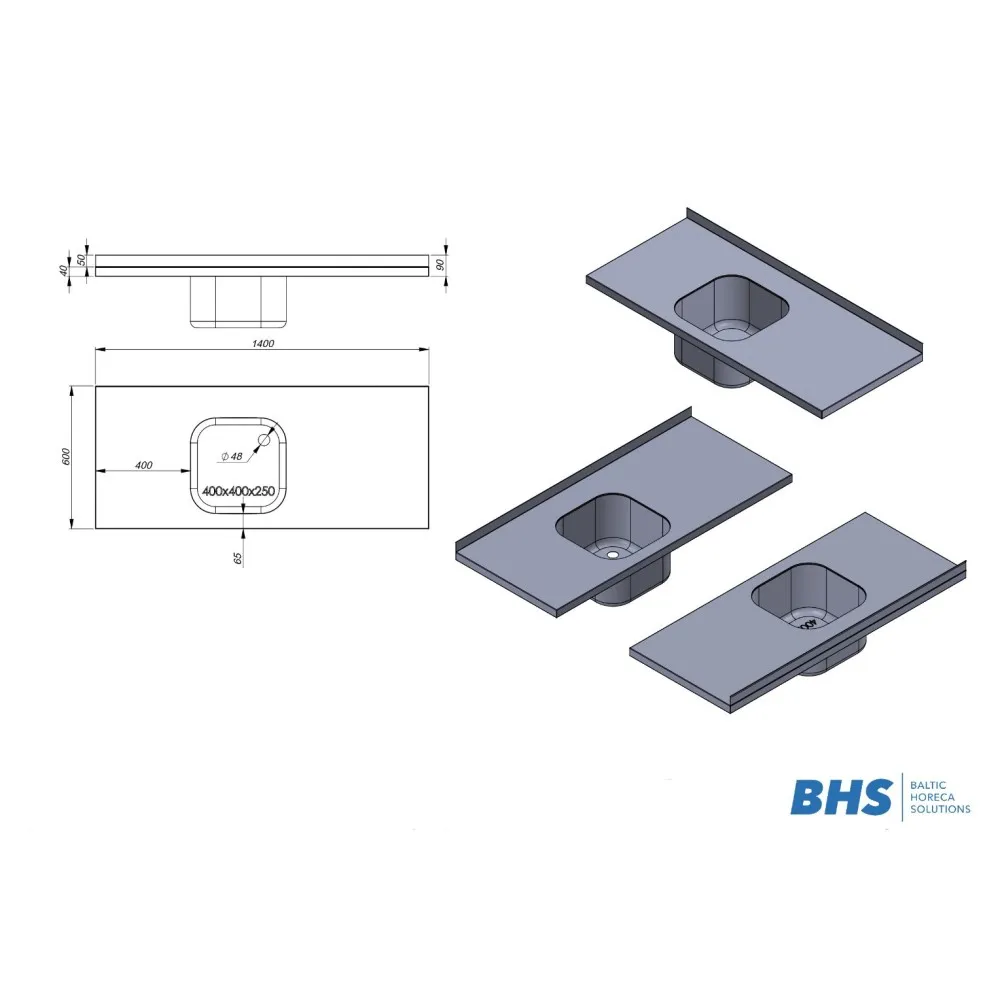 Inovatīva darba virsma ar izlietni