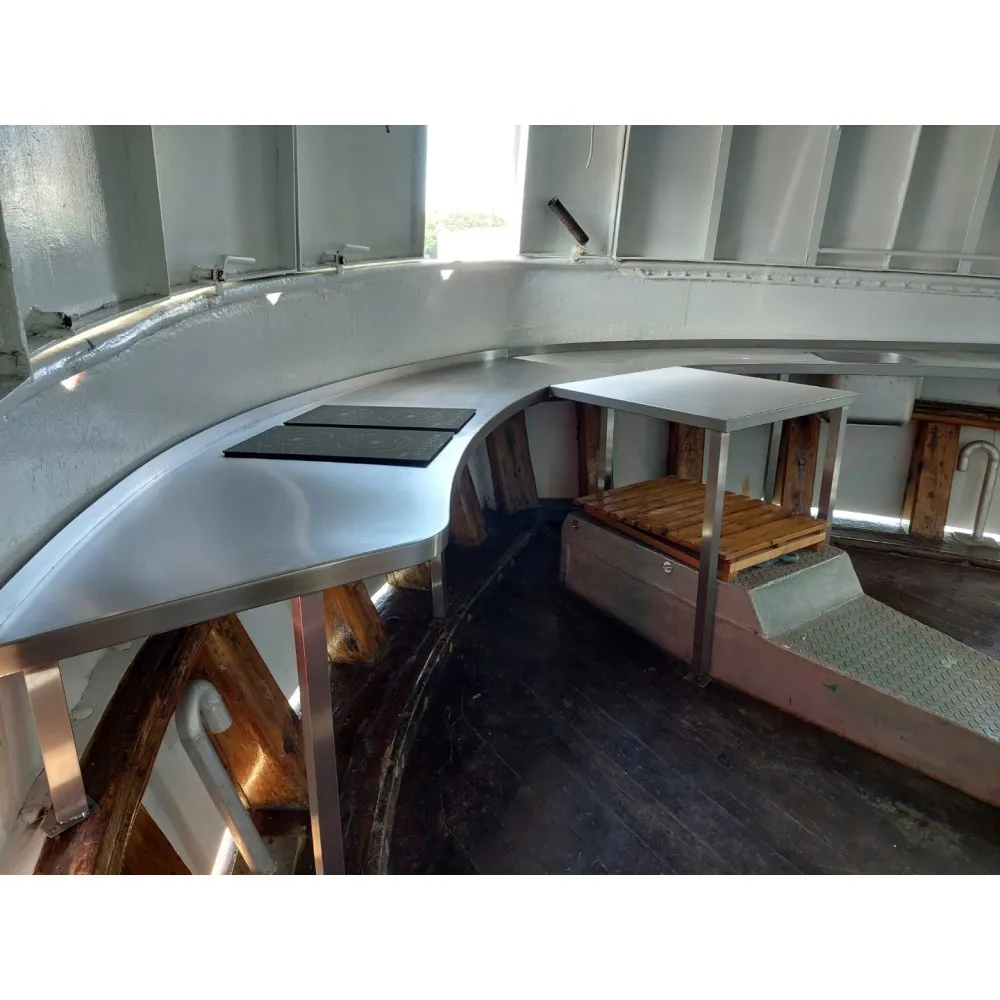 Luxury Yacht Circular Table with Integrated Sink