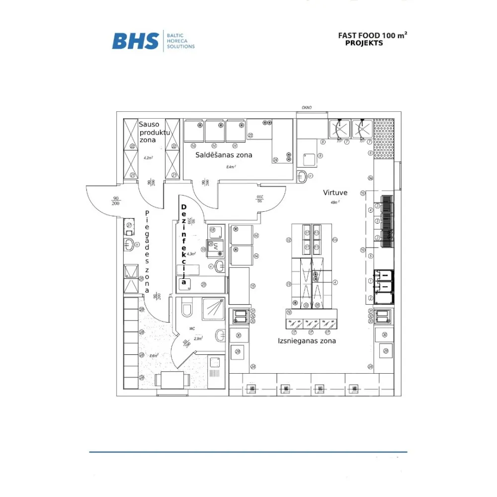 Greito maisto projektas 100 m² jūsų svajonių virtuvei